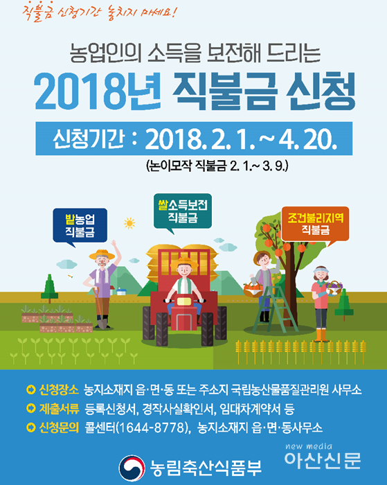 3.아산시 2018년 쌀.밭.조건불직불제(포스터).png